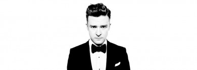 Justin Timberlake en blanco y negro
