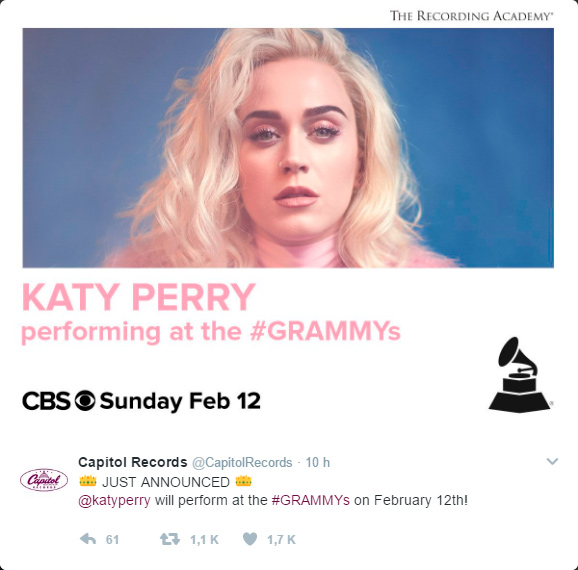 Katy Perry - Grammy 2017