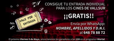 Imagen para noticia - sorteo 3 entradas para los cines Megarama ValllSur Valladolid