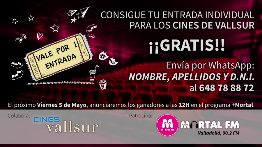 imagen para el cuerpo de la noticia del sorteo de los cines de vallsur