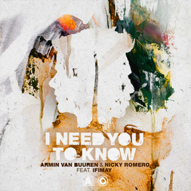 Carátula - Armin Van Buuren & Nicky Romero - I Need You To Know